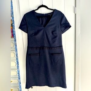 BananaRepublic navy tweed dress, size 6, midthigh